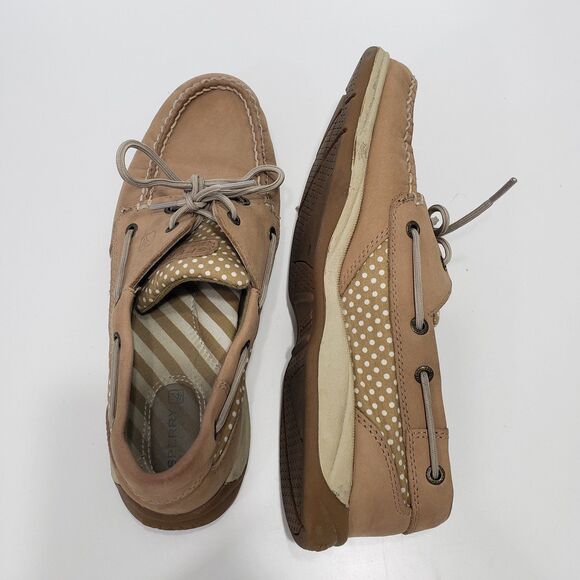 Sperry Woman's Tan Leather Boat Shoes / Topsiders, Size 8.5 M - Picture 2 of 8